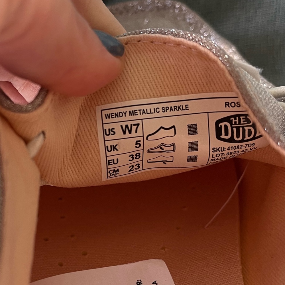 Worn Once~Hey Dude Wendy Metallic Sparkle Shoes - Picture 4 of 4